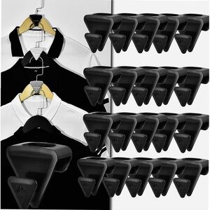 Black Closet Hanger Desk Shirt Fold Clips